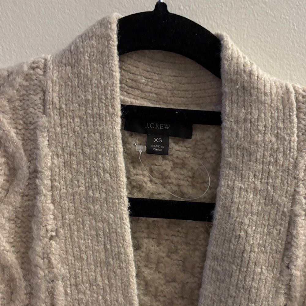 J. Crew Beige Cable Knit Cardigan - Picture 2 of 4